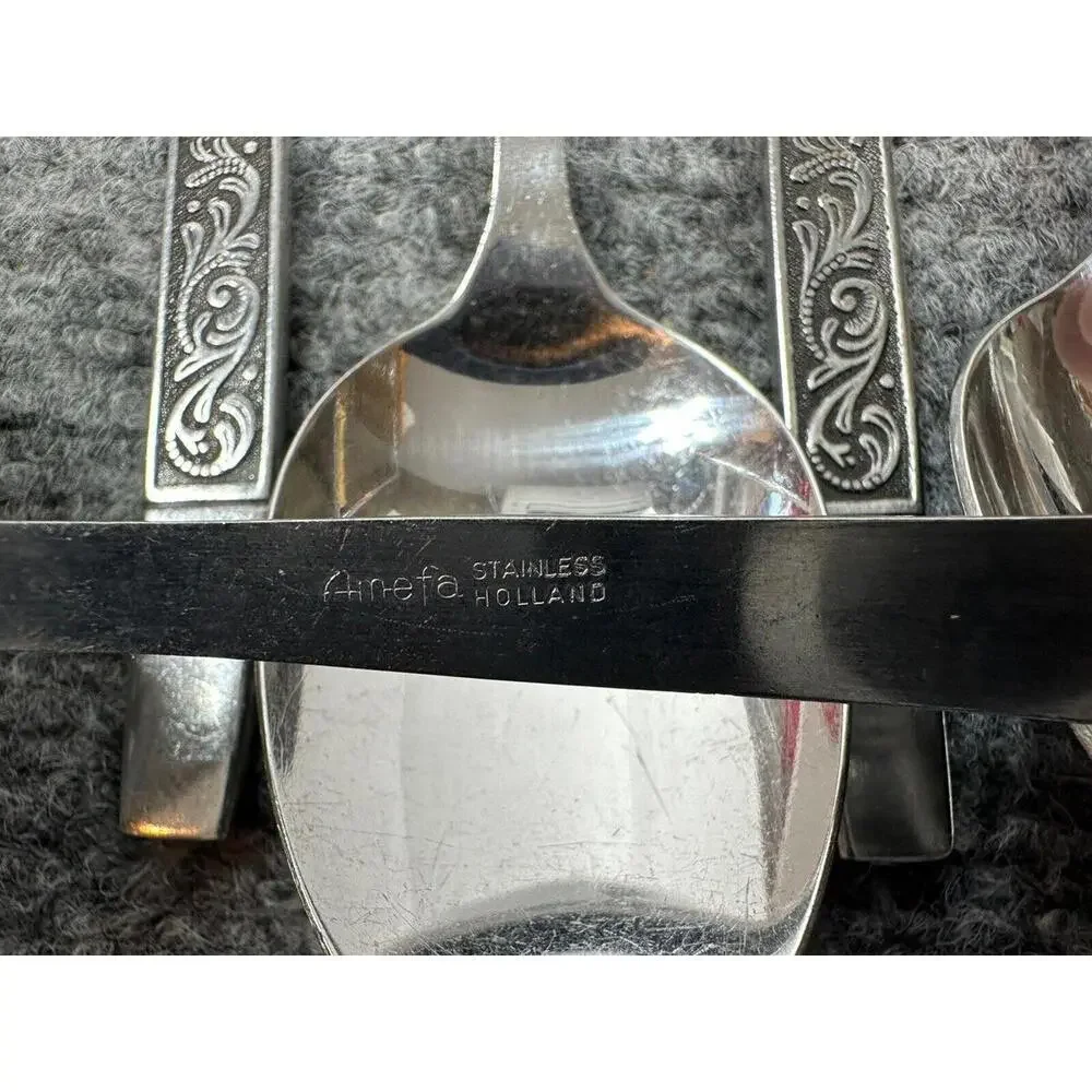 VINTAGE‎ AMEFA HOLLAND FLATWARE 12 PIECES 4-KNIVES 2-FORKS 5-SPOONS